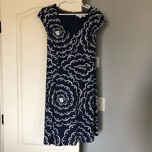 Boden A-Line Navy Cotton Dress